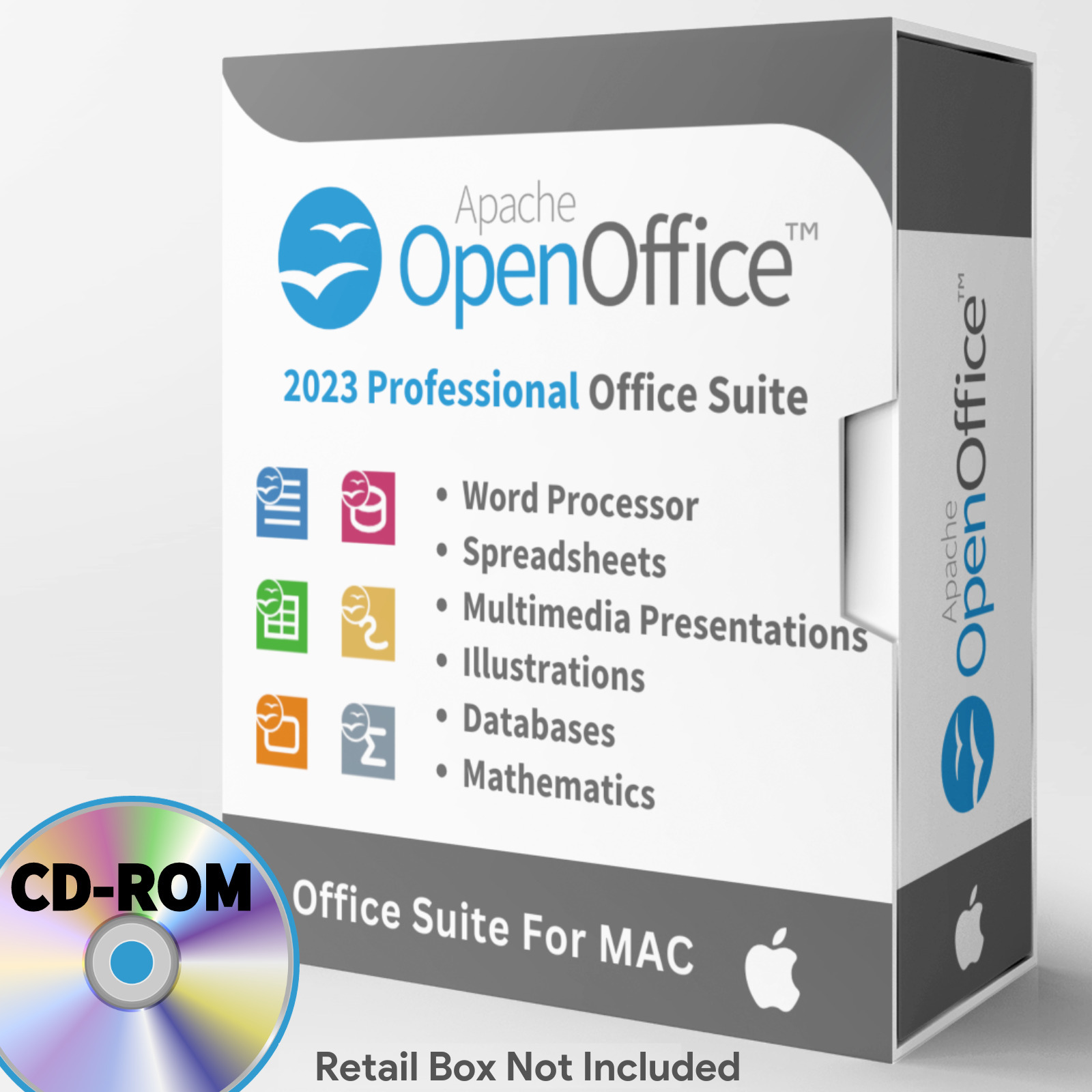Open Office Home and Student 2023 for MAC - Office Software Suite on CD-ROM