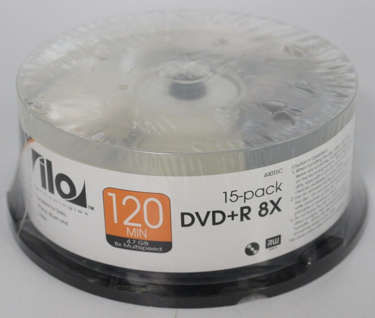 ilo DVD+R 8X 15 Pack New Sealed Pack Blank DVDs Disc Writable 4.7GB 120 Min