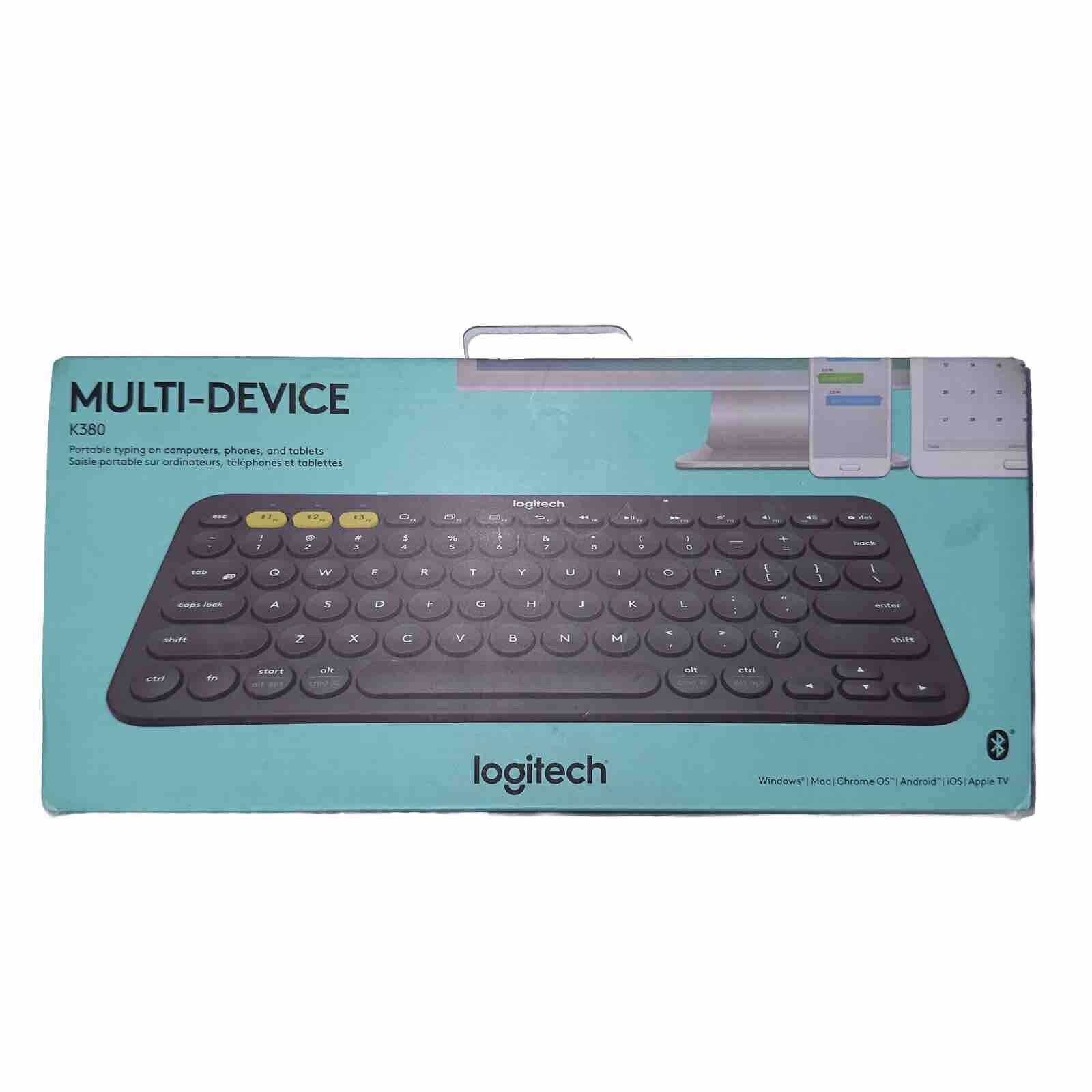 Logitech K380 Multi-Device Bluetooth Keyboard - Grey - NEW 