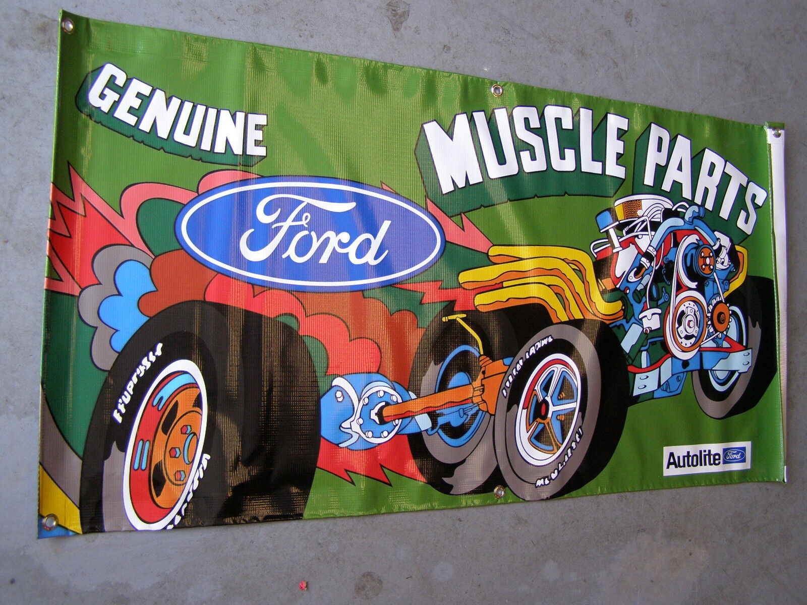 Nice New Ford Muscle Parts Vinyl Banner 4x2\'