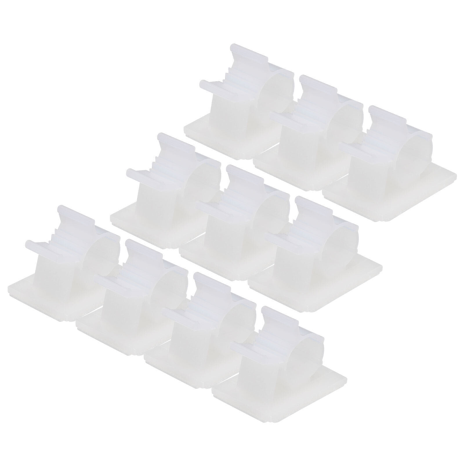 30Pcs Adhesive Cable Management Clip PE Cord Clamps 8-10mm Adjustable White
