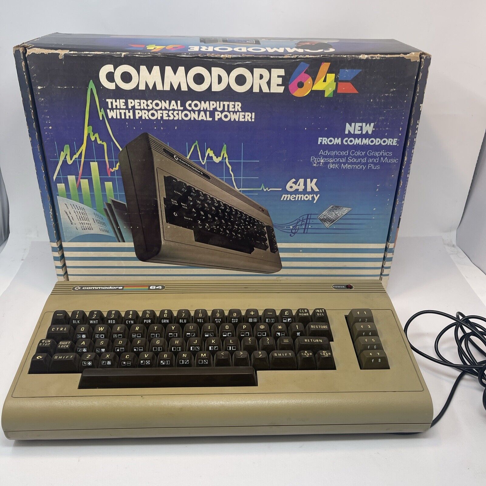 Commodore 64, 1541 Single Floppy Disk, 15 Games, Joystick, Manual - Untested