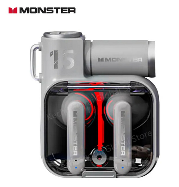 Monster XKT15 Wireless Bluetooth 5.3 Earphones TWS Gaming Earbuds RGB Flip Cover