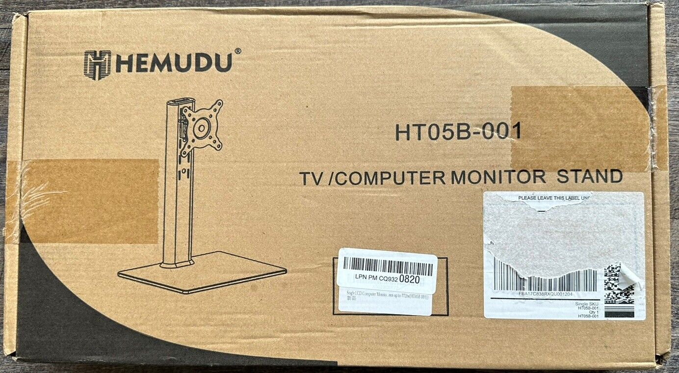 Single LCD Computer Monitor Free-Standing Desk Stand Mount Riser for 13 inch