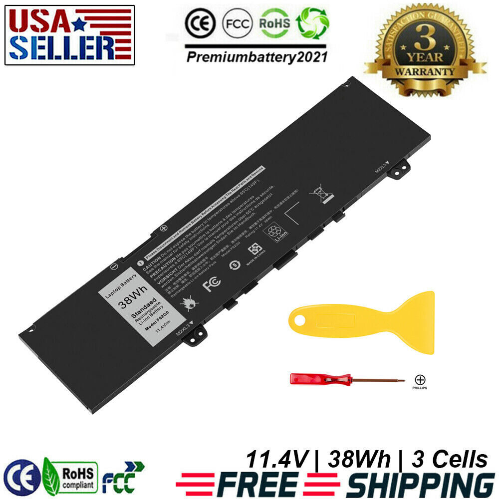 F62G0 38Wh Battery for Dell Inspiron 13 7000 7373 7370 7380 Vostro 13 5000 5370