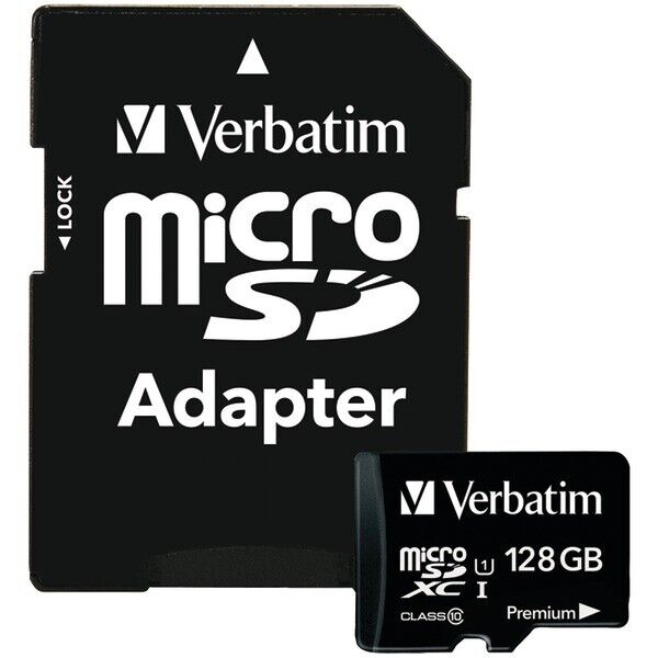 Verbatim 44085 128GB Premium microSDXC Card with Adapter VTM44085