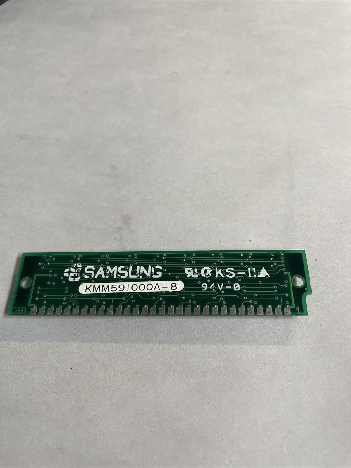 Vintage Samsung 9-Chip KMM591000A-8 30-Pin SIMM Ram Module @CPU27