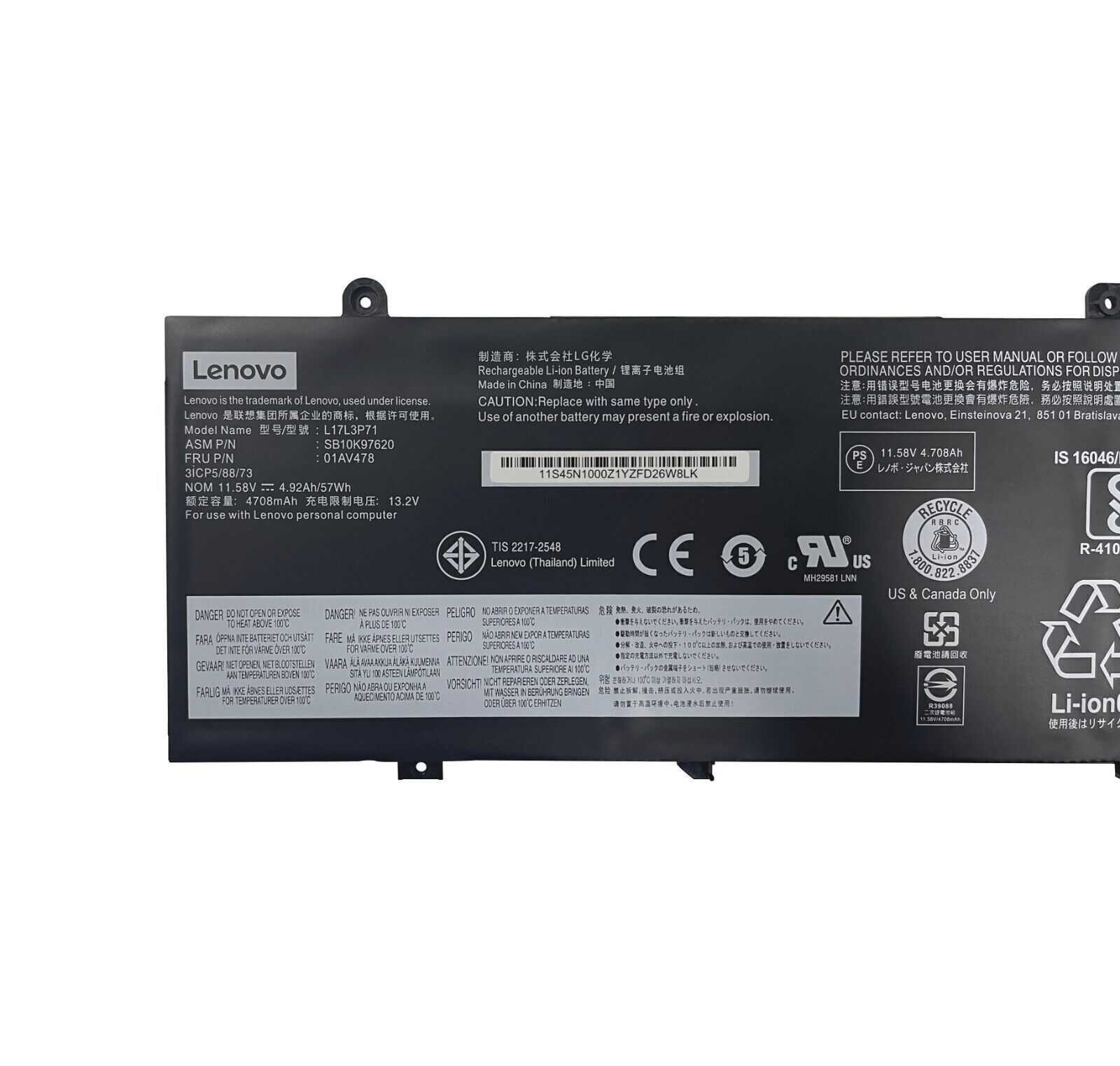 NEW OEM Genuine 57Wh 01AV478 01AV479 01AV480 Battery For Lenovo ThinkPad T480s