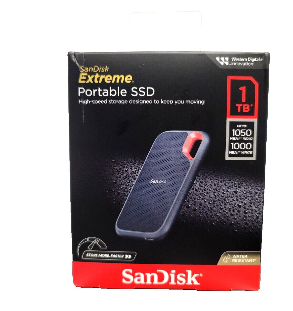 Sandisk Extreme Portable SSD 1TB Water Resistant  (New). 
