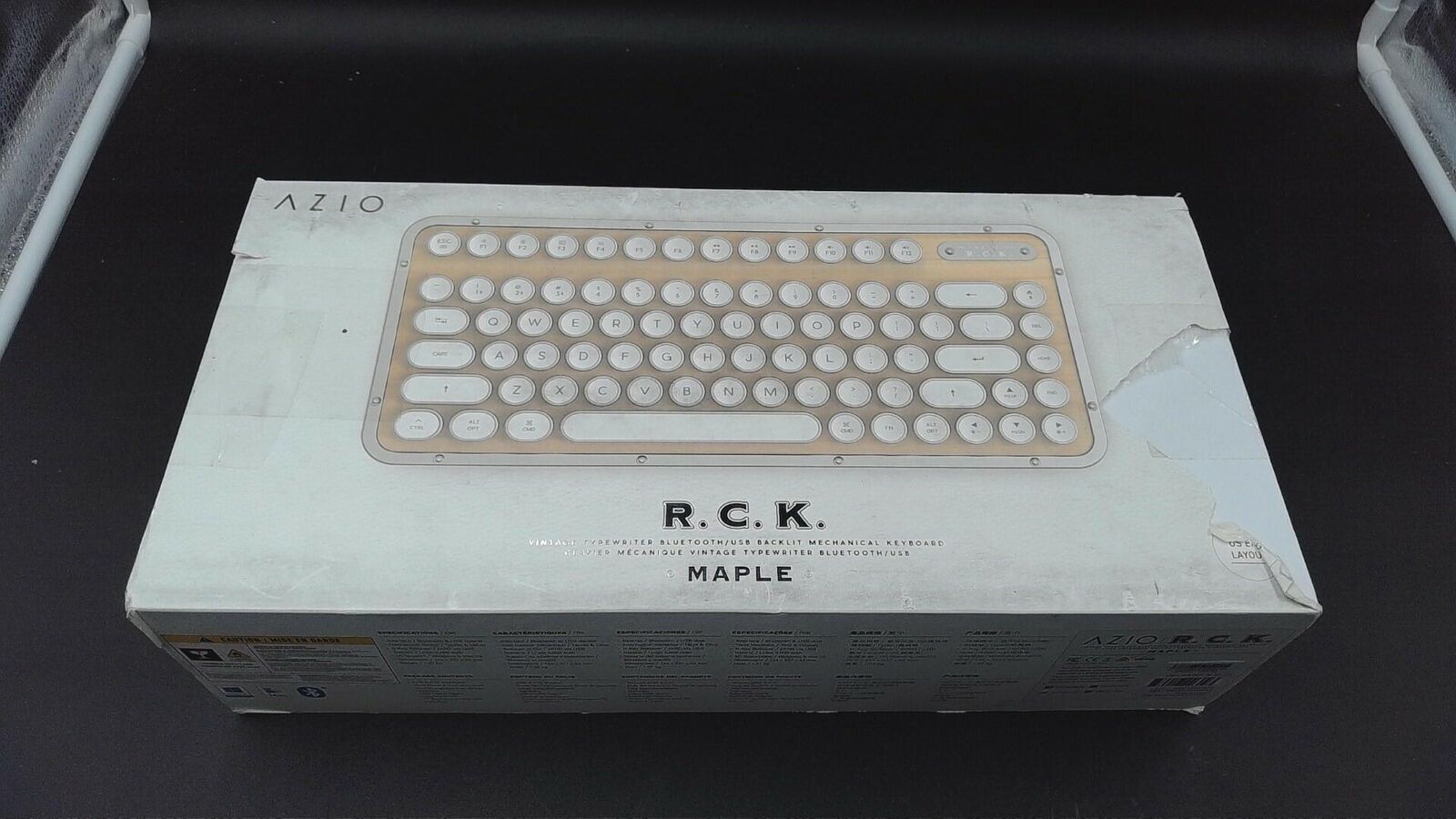 Azio Retro Compact Keyboard, Maple
