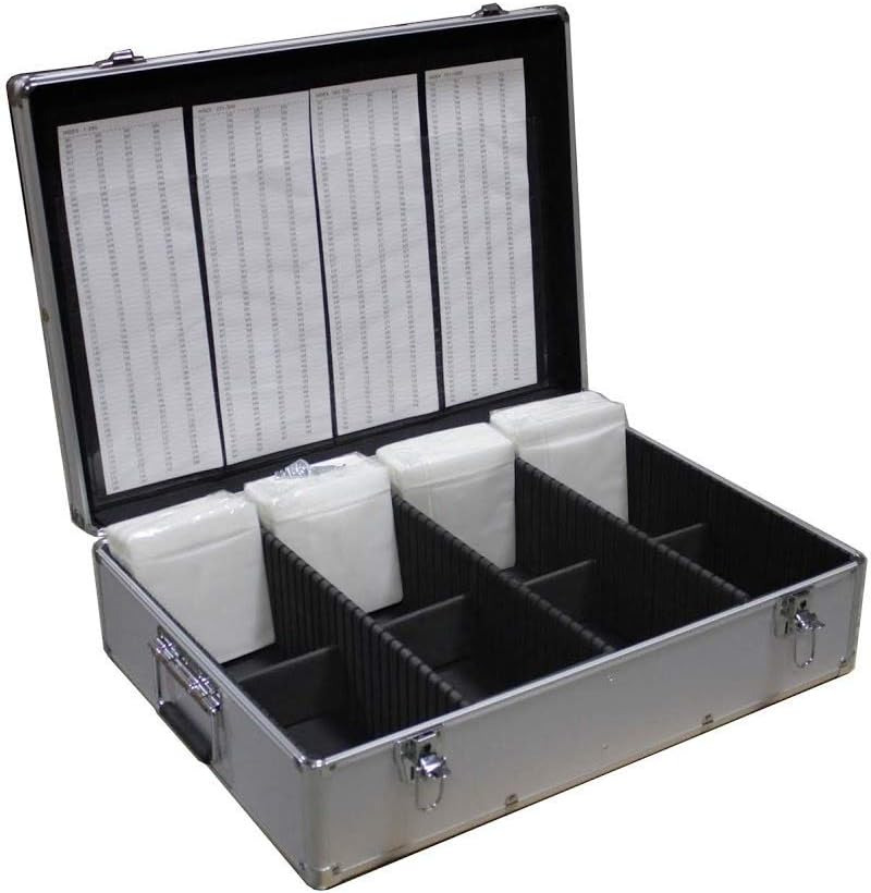 New  1000 CD DVD Silver Aluminum Media Storage Case Mess-Free Holder Box with Sl