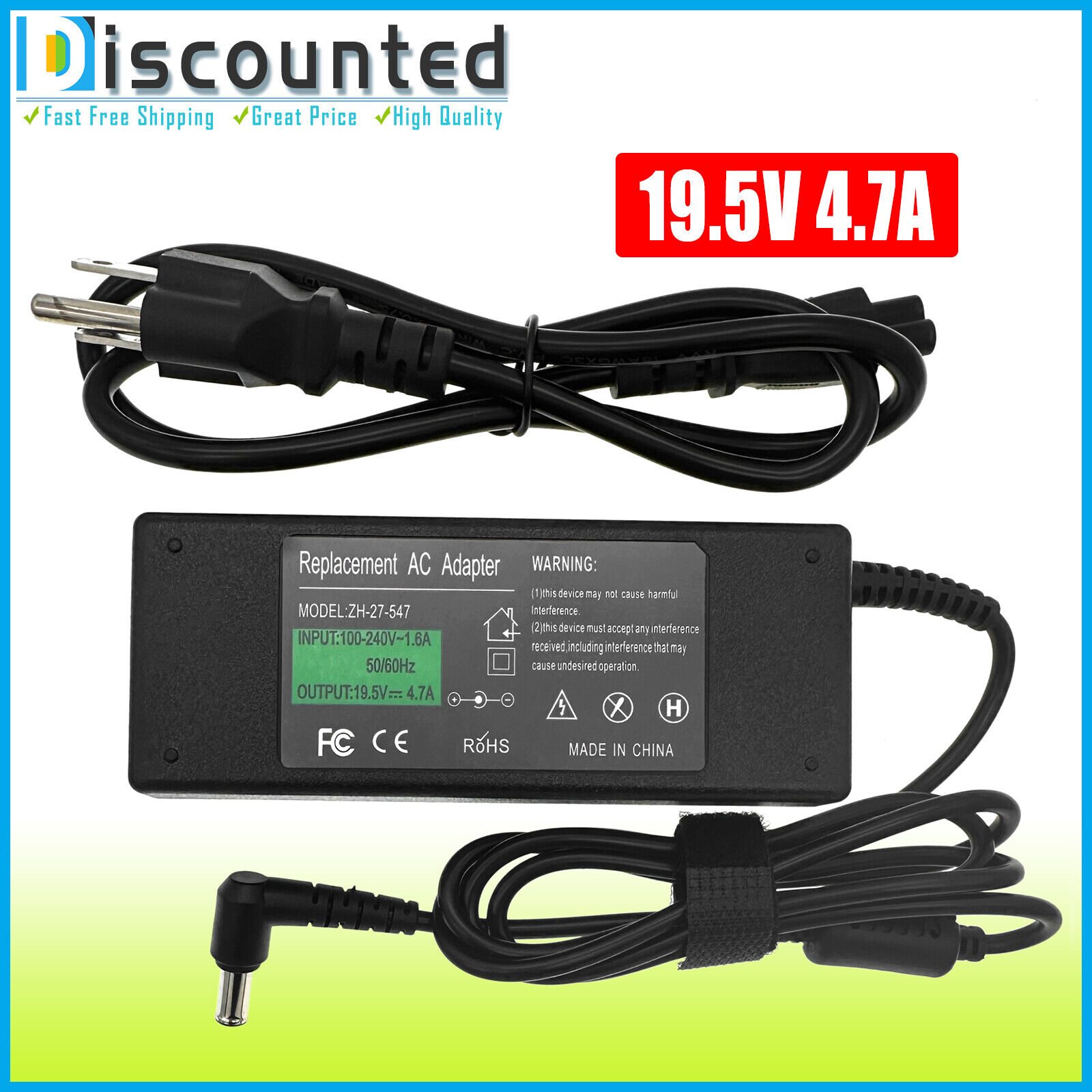 AC Adapter For Samsung LC34F791WQNXZA C34F791 LED Monitor Power Supply Cord