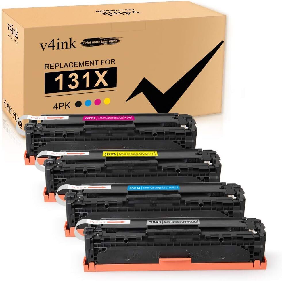 v4ink 4PK 131A CF210A CF210X Color Toner High Yield for HP Pro 200 M251nw M276n