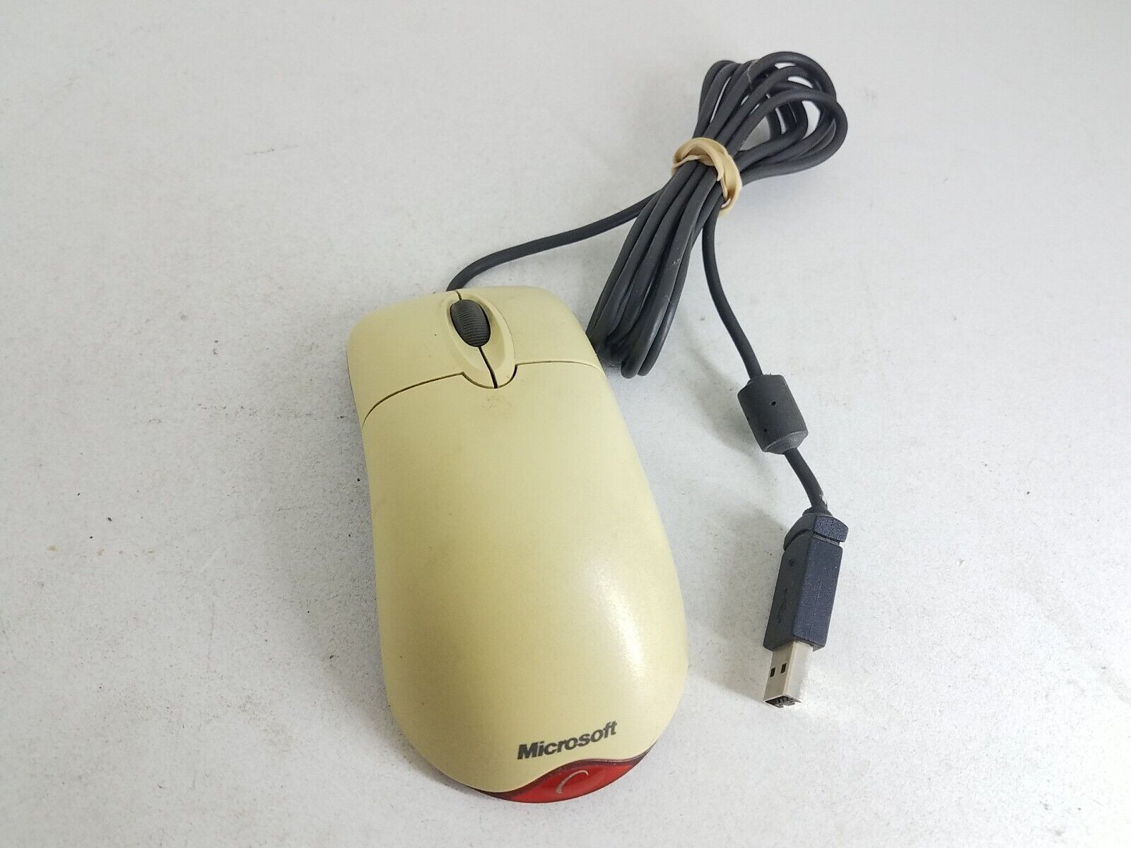 Microsoft Wheel Mouse Optical USB And PS2 Compatible Mouse Vintage Plastic