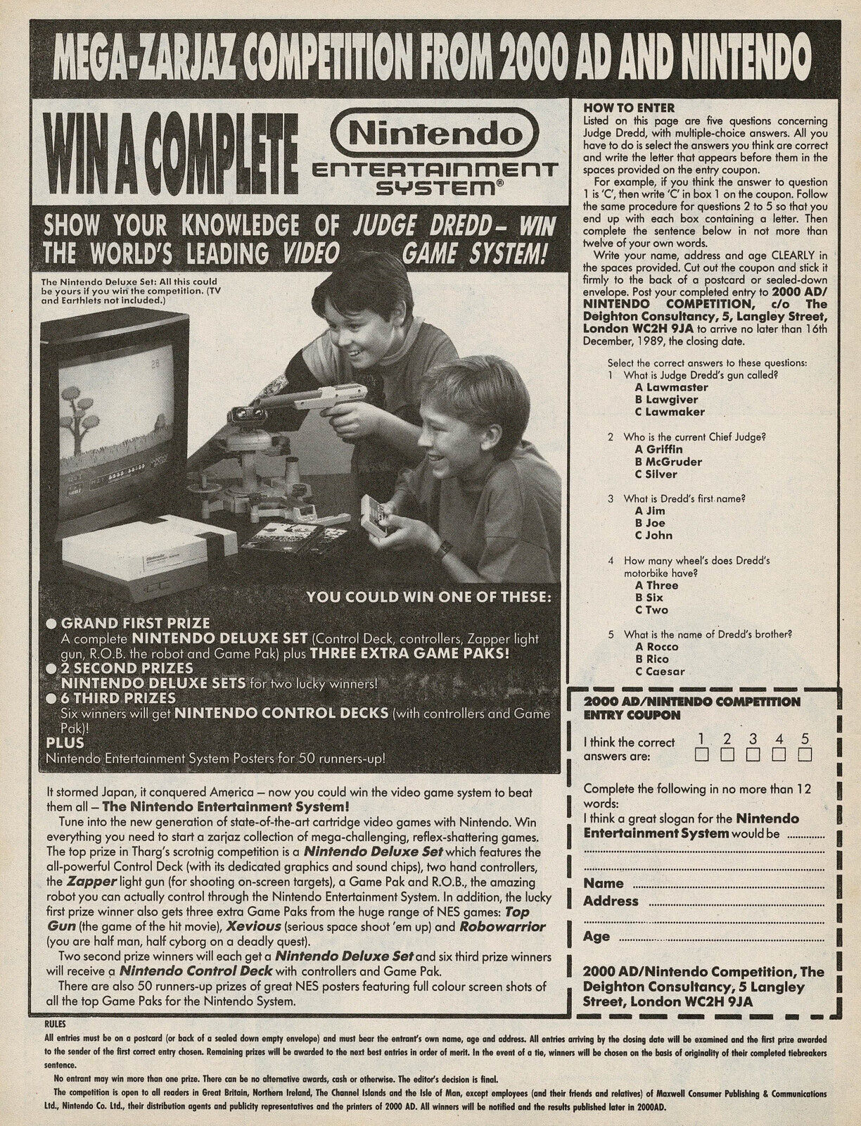 Vintage Nintendo NES Video Game Console Computer Promo Photo Print Ad 1980s