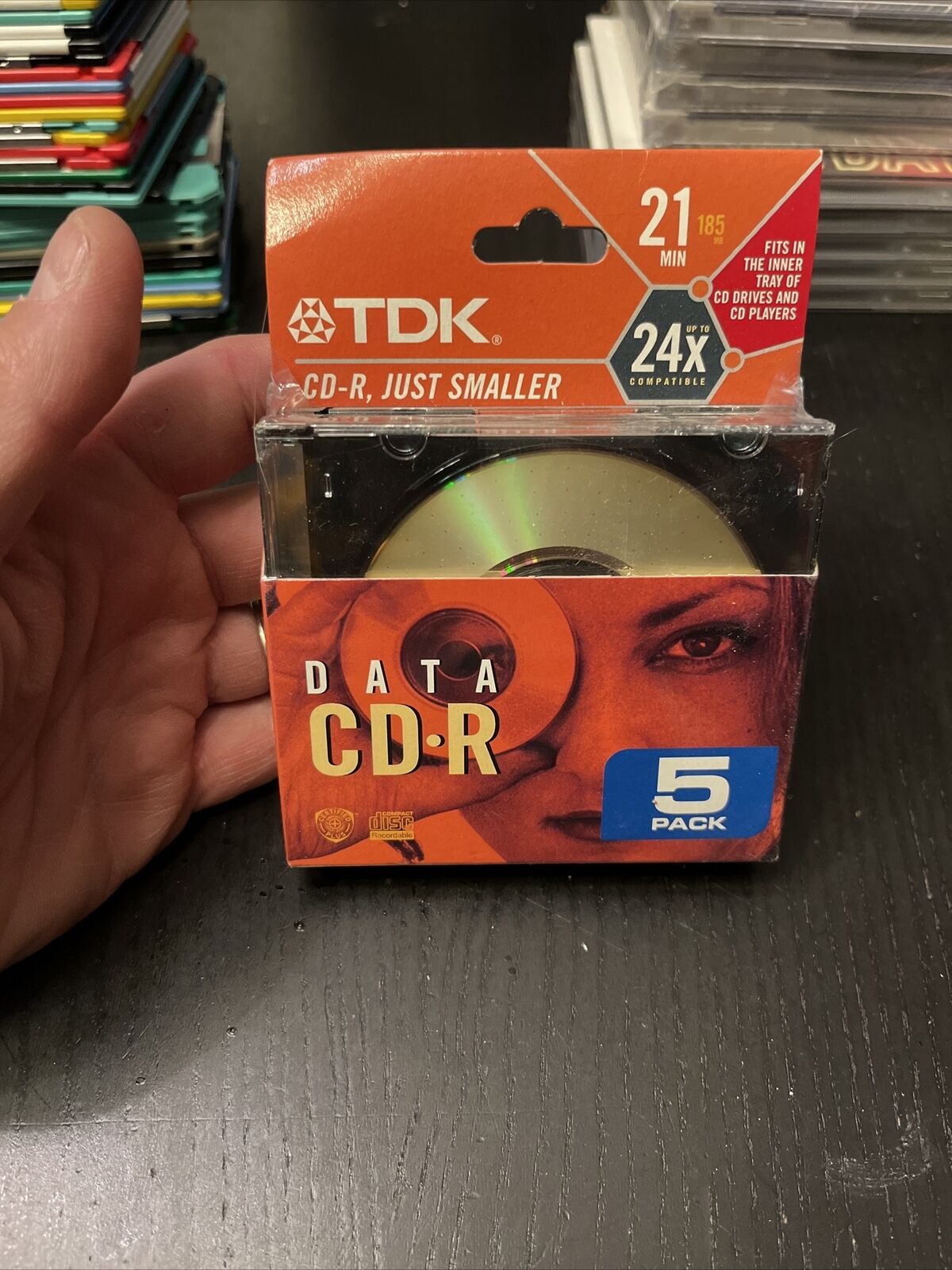 TDK Data CD-R Disc 5 Pack NEW 21 Min CD-R Digital Cameras MP3 Players CD-RW Driv
