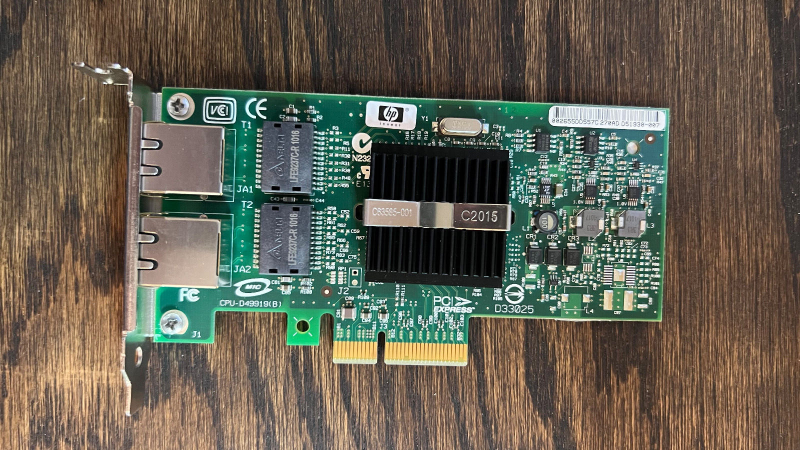 Genuine HP NC360T PCIe Dual Port Gigabit Adapter 412651-001 412646-001