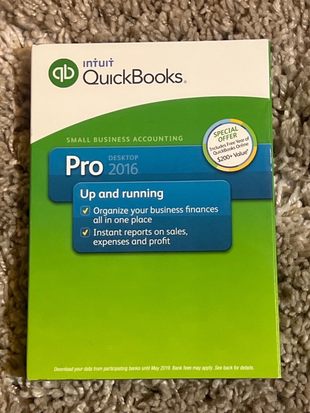Intuit QuickBooks Pro 2016 Small Business Desktop Accounting Software Sealed