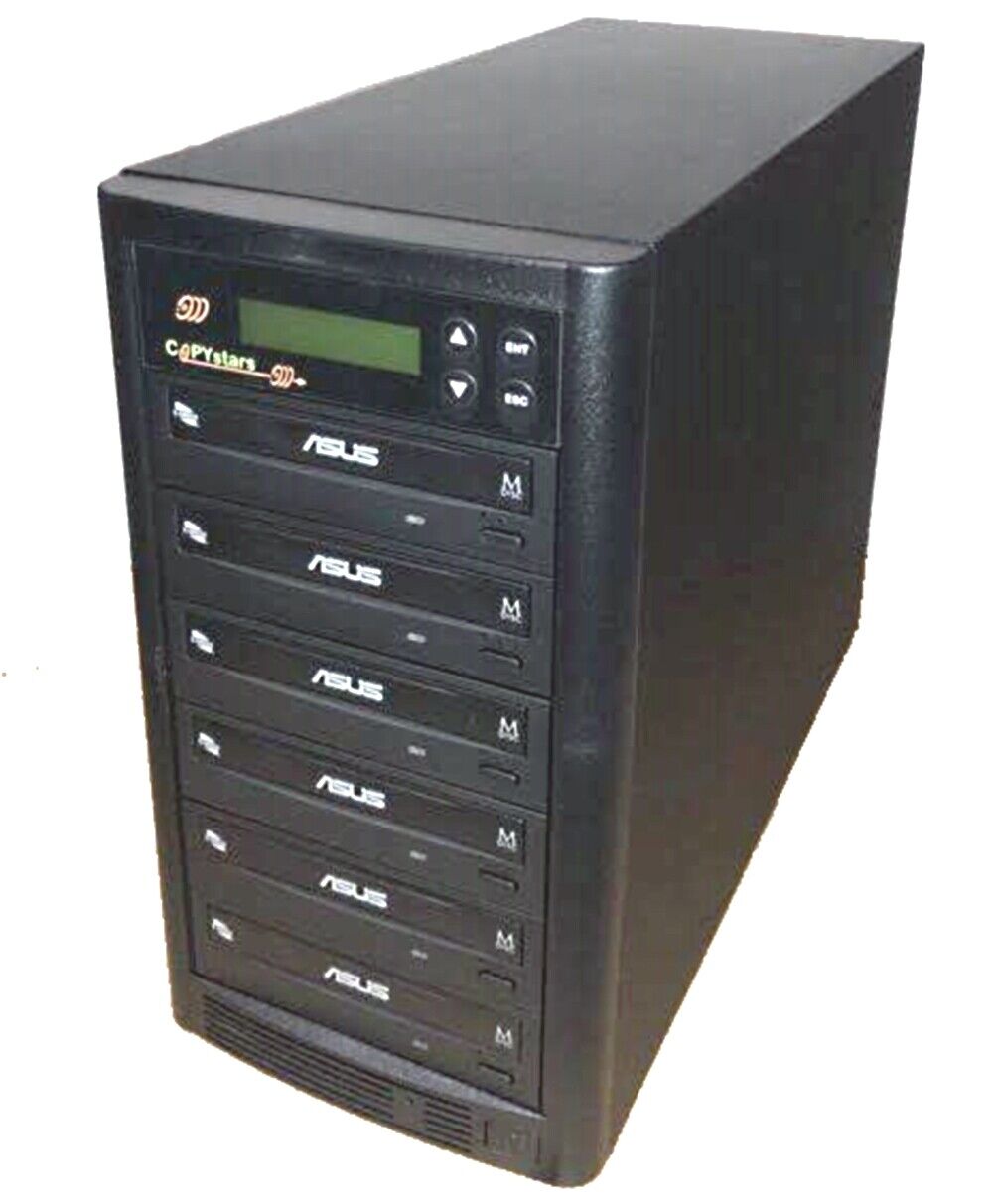 Copystars 1TB Hard drive To 6 Burner SATA CD DVD Duplicator Copier Tower