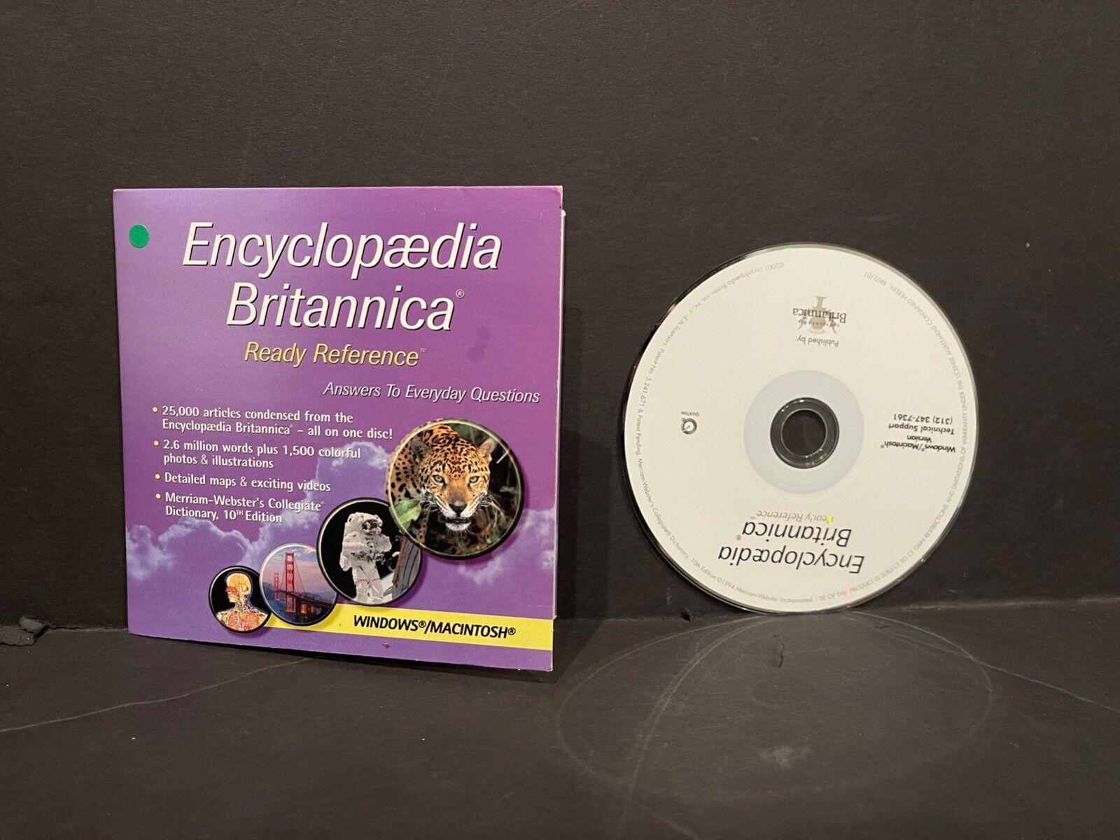 Encyclopaedia Britannica Ready Reference PC CD-ROM Windows Macintosh w/ Sleeve