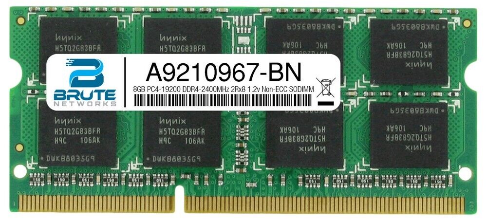 A9210967 - Dell Compatible 8GB PC4-19200 DDR4-2400MHz 2Rx8 1.2v Non-ECC SODIMM