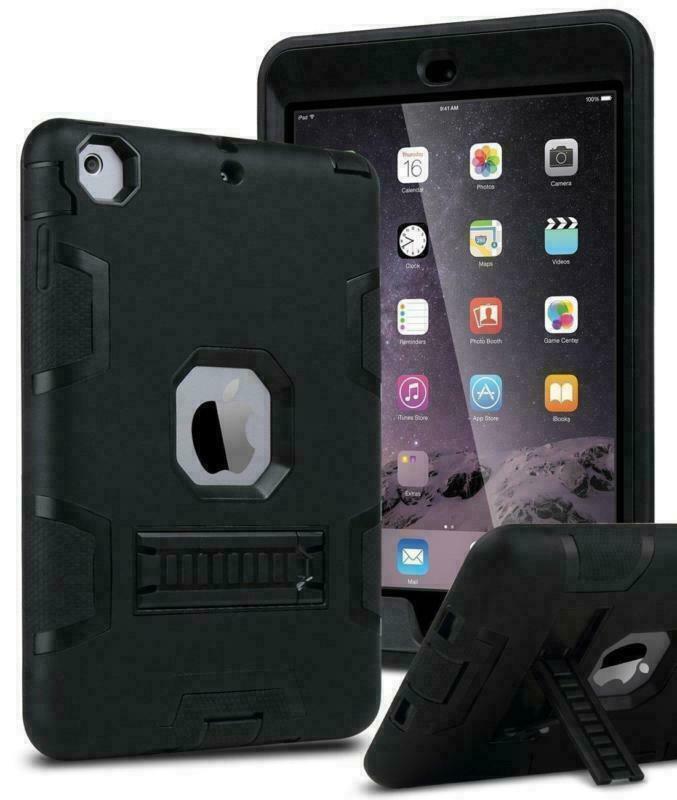 For iPad Mini 1/2/3/4/5/6 Shockproof Armor KickStand Kids Case /Screen Protector