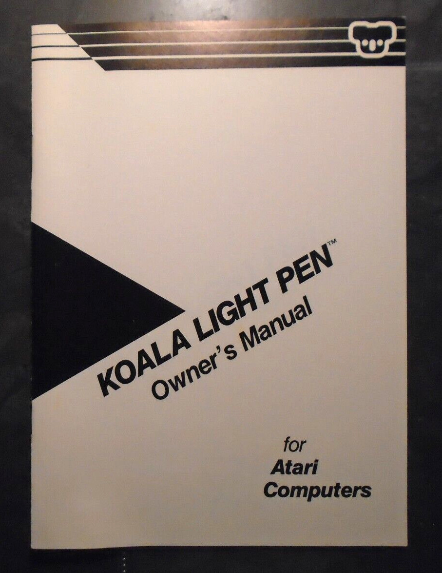 Koala Light Pen for Atari Computers Owner\'s Manual 1984 -  Very Rare