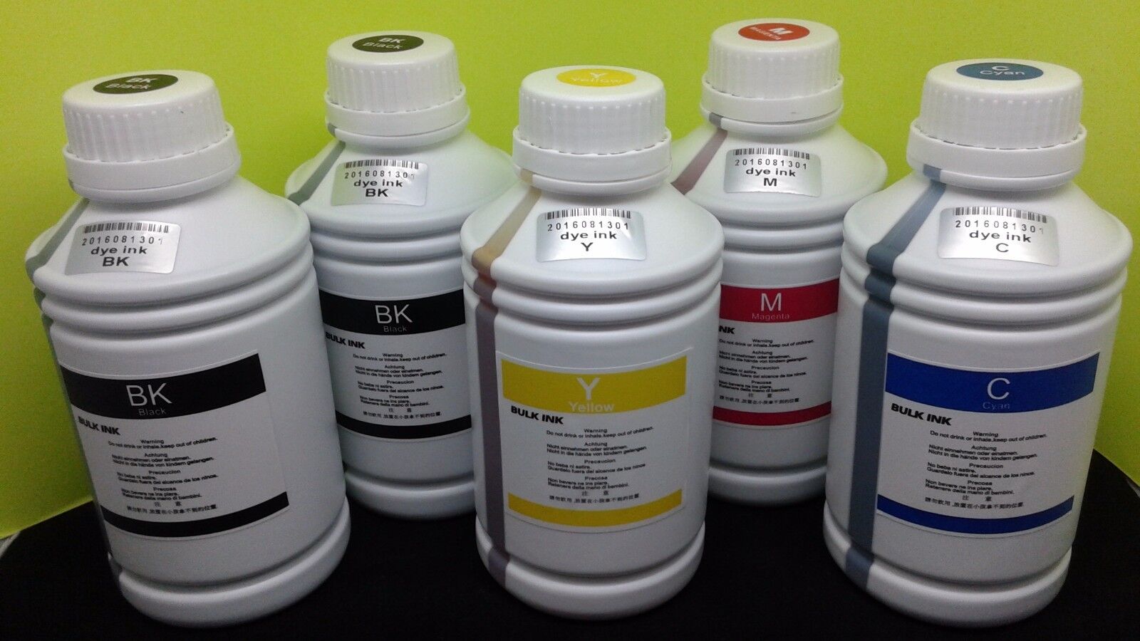 5 x 500ml Refill Bulk Dye Ink compatible for HP Canon Dell Brother Epson Printer