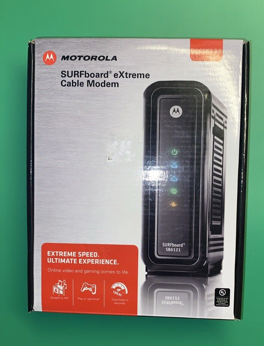 Motorola Arris Surfboard Extreme Modem, DOCSIS 3.0, 200 Series, Model SB6121