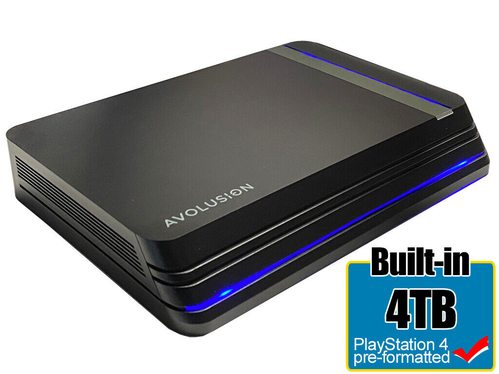 Avolusion Pro X 4TB USB 3.0 External Gaming Hard Drive (PS4 Pro, Slim, 1st Gen)
