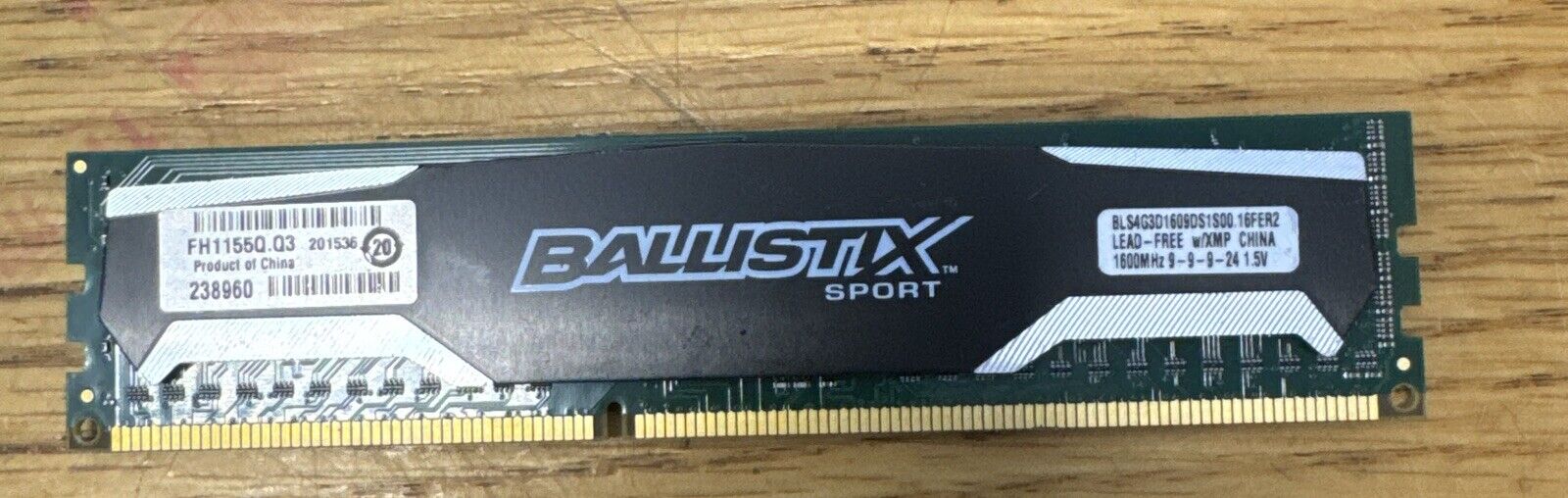 Crucial Ballistix BLS4G3D1609DS1S00 16FER2 4GB PC3-12800 Gaming Memory RAM DIMM