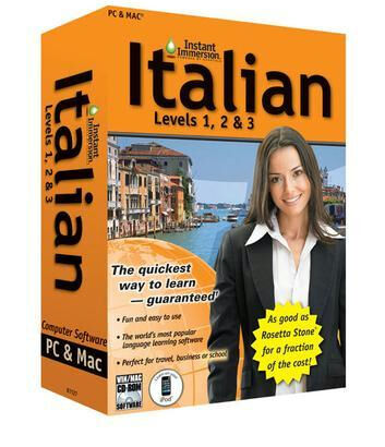 Instant Immersion Italian Levels 1 2 & 3 for PC Mac CD Rom Topics Entertainment 