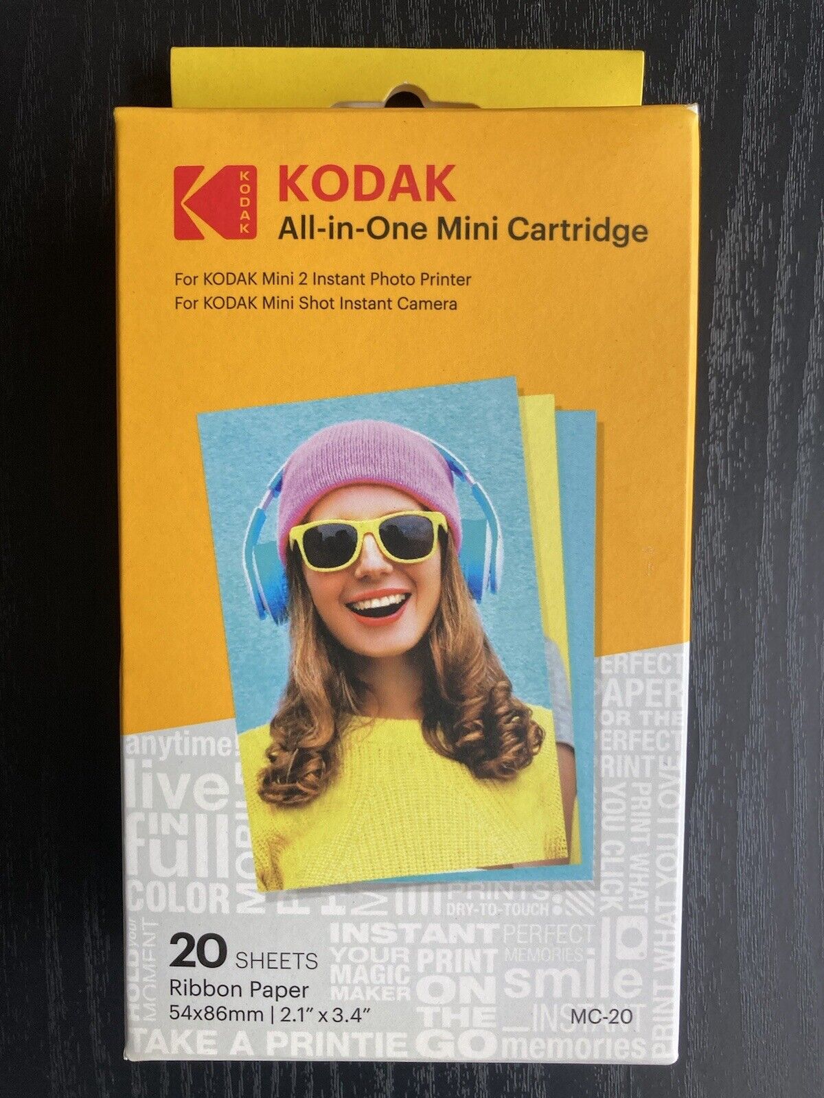 Kodak All In One Mini Cartridge 20 Sheets Ribbon Paper MC-20 Instant Photo Paper