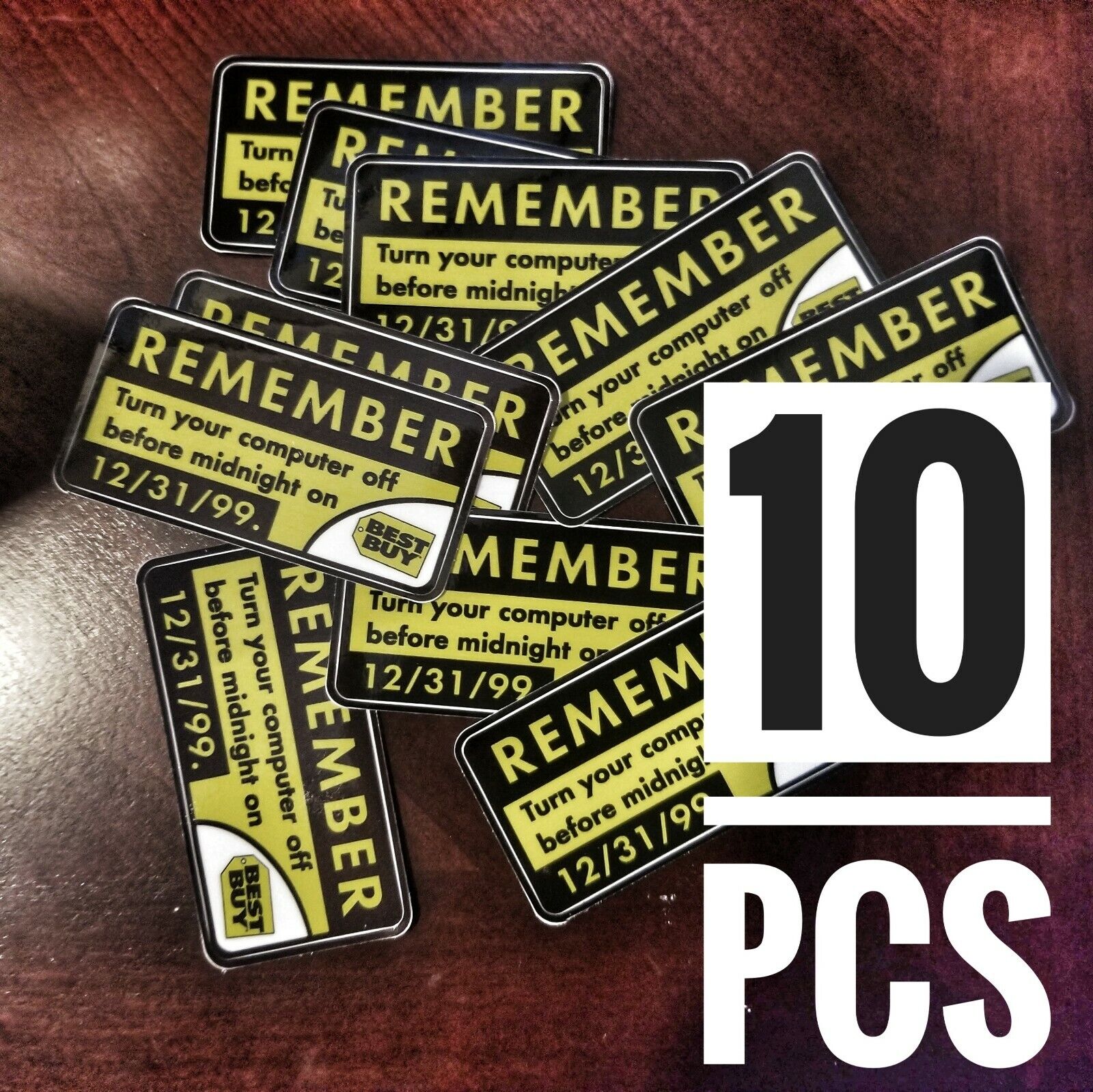 Best Buy Y2K REMEMBER Turn Your Computer Off Retro PC Case Decal Stickers 10 pcs