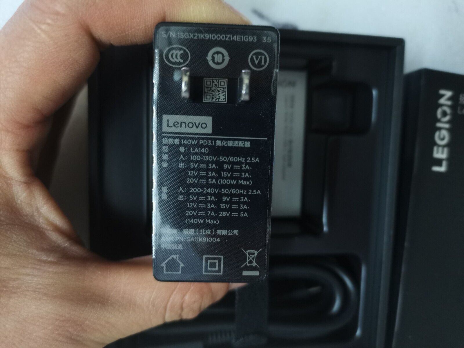 Original 140W PD3.1 LA140 USB-C GaN Adapter PD3.1 Fast Charging Charger+Box new