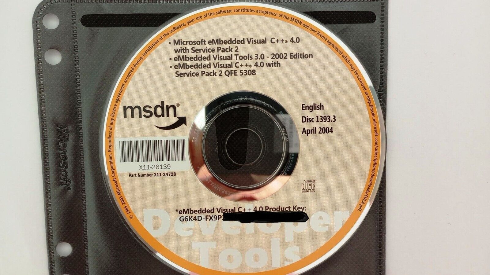 Microsoft eMbedded Visual C++ 4.0 w/ SP2 & eMbedded Visual Tools 3.0 w/ License