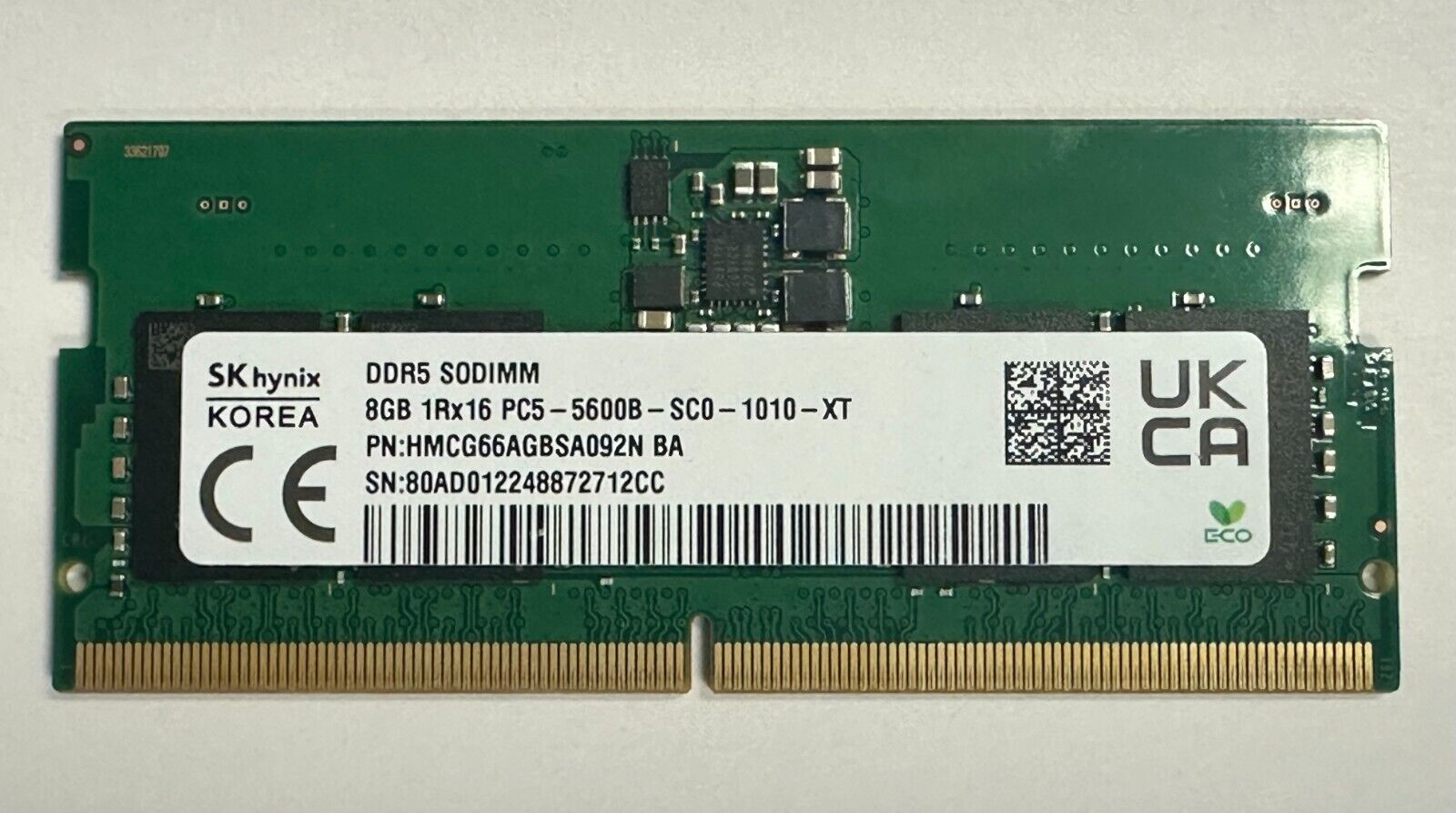 New SK Hynix 8GB DDR5 5600 MHz PC5-44800 SODIMM 1Rx16 Laptop Memory RAM