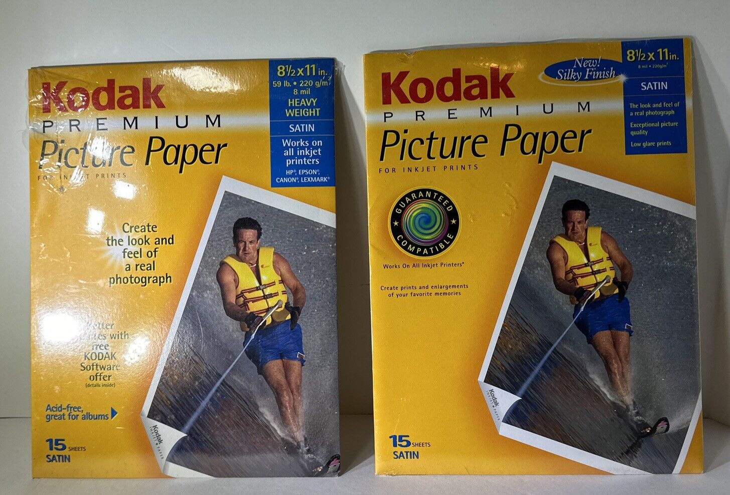2 Packs KODAK PREMIUM PICTURE PAPER FOR INKJET PRINTS - 8 1/2 X 11 - NEW IN BOX
