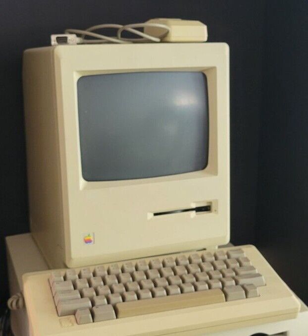 Vintage Apple Macintosh 512K M00001-W w/Keyboard & Mouse, Recapped PSU. No Boot.