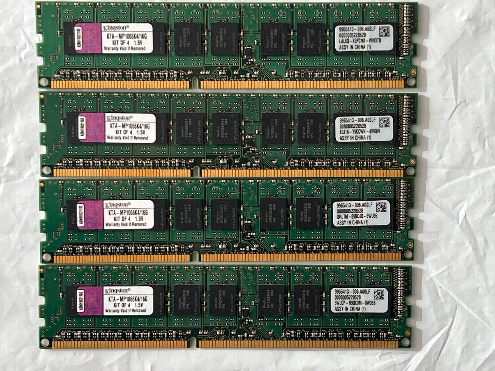 Kingston 16GB (4x4GB) PC3-8500 DDR3-1066MHz ECC Unbuffered DIMM KTA-MP1066K4/16G