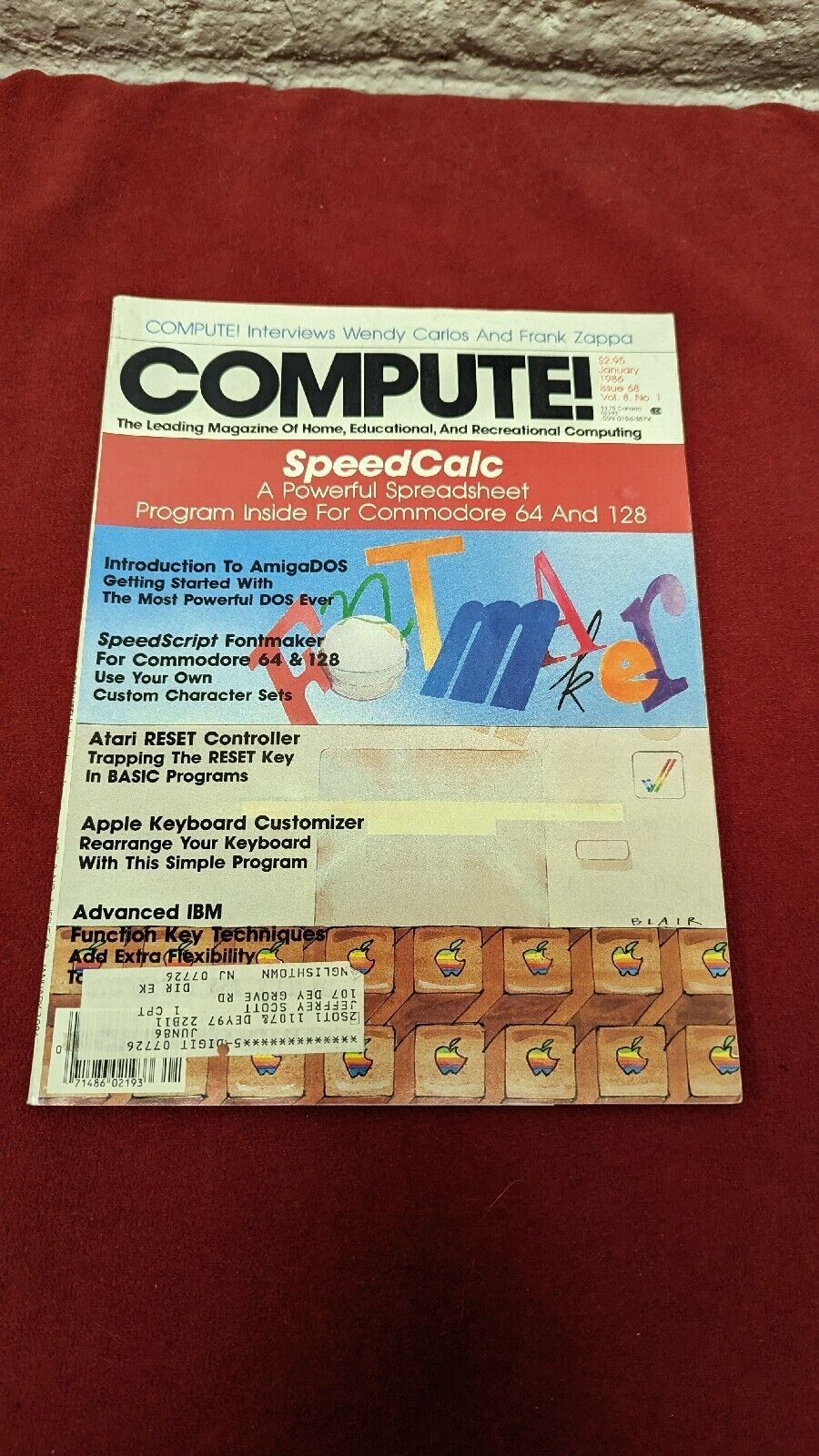 Vintage Compute’s Gazette Magazine Jan 1986 Issue 68 Vol. 8 No. 1 SpeedCalc