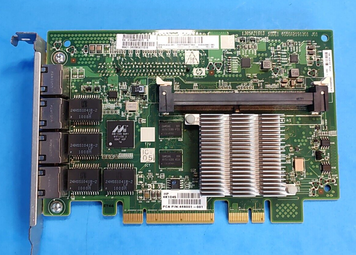 HP NC375i 4/Quad-Port Gigabit RJ45 Ethernet PCIe Network Adapter Card 491838-001