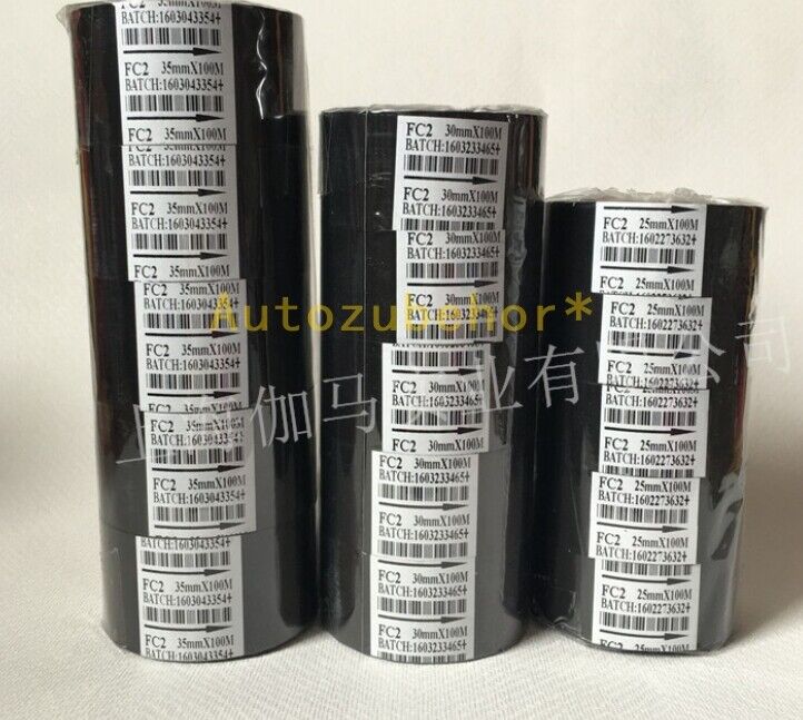 10 Pcs/lot Black Hot Stamp Ribbon FC2 35mm x 100m For Coder Printer Machine