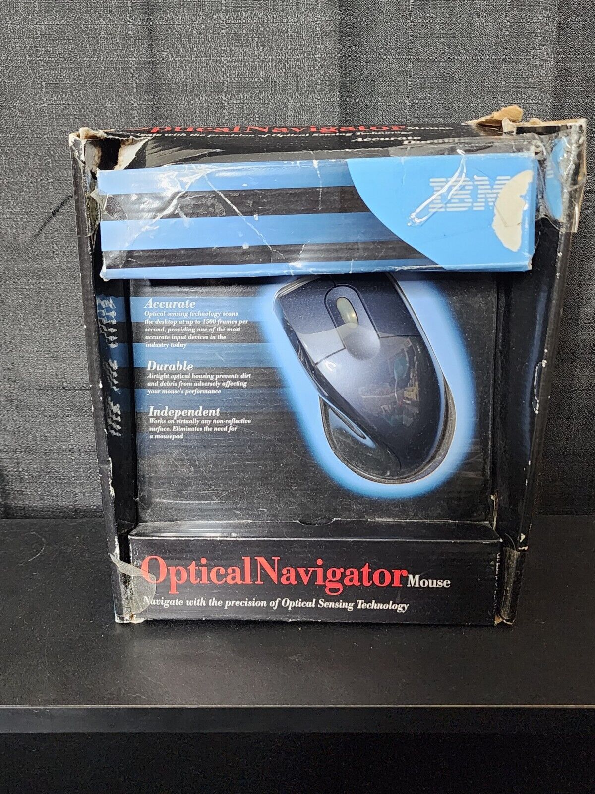 RARE IBM 19K2002 Optical Navigator Mouse, NEW Vintage PC Accessories 
