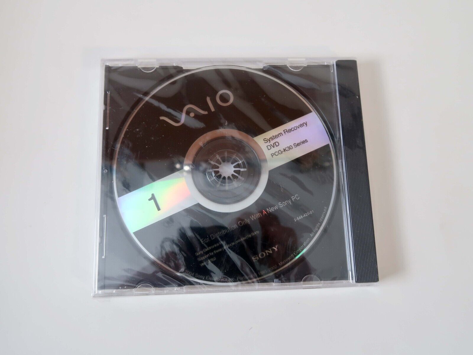 SONY VAIO System Recovery DVD Disc  PCG-K30 Series  SEALED