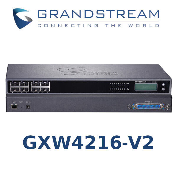 Grandstream GXW4216-V2 Gigabit Gateway 16-Port FXS Analog to VoIP NEW MODEL