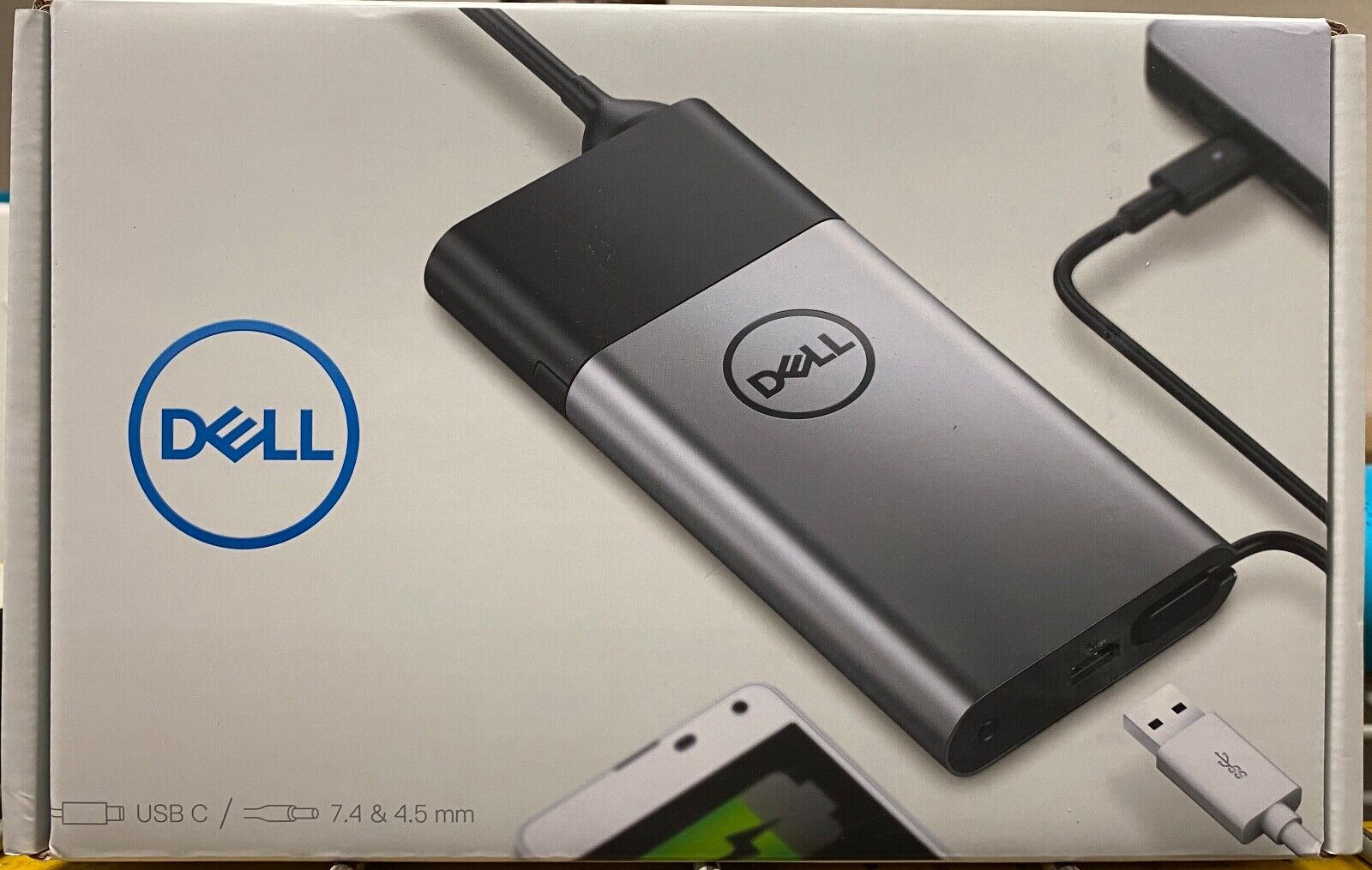 DELL HYBRID 45W ADAPTER + 43WH POWER BANK PH45W17-AA - SAME DAY SHIPPING