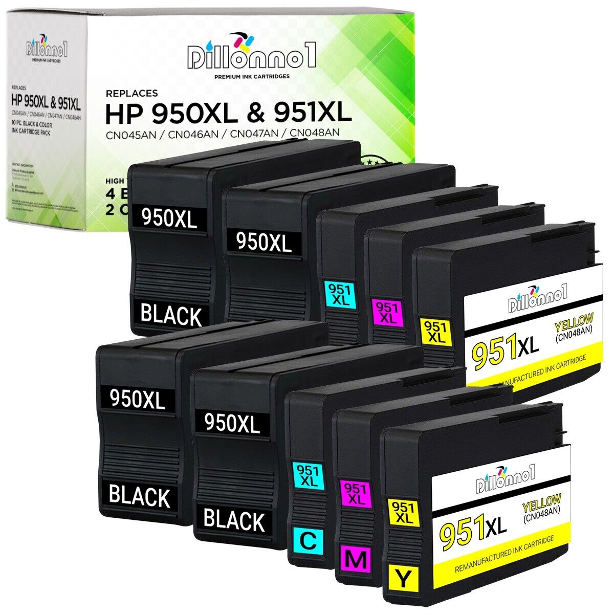 10 PACK 950 951XL Ink Cartridge for HP Officejet Pro 8610 8615 8620 8640 8660