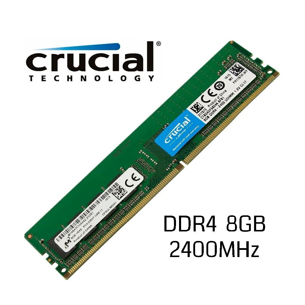 8GB DDR4 2400mhz RAM Crucial by Micron