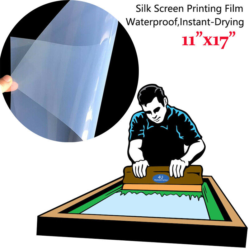 11 x 17，Waterproof Inkjet Silk Screen Printing Transparency Film 50 sheets